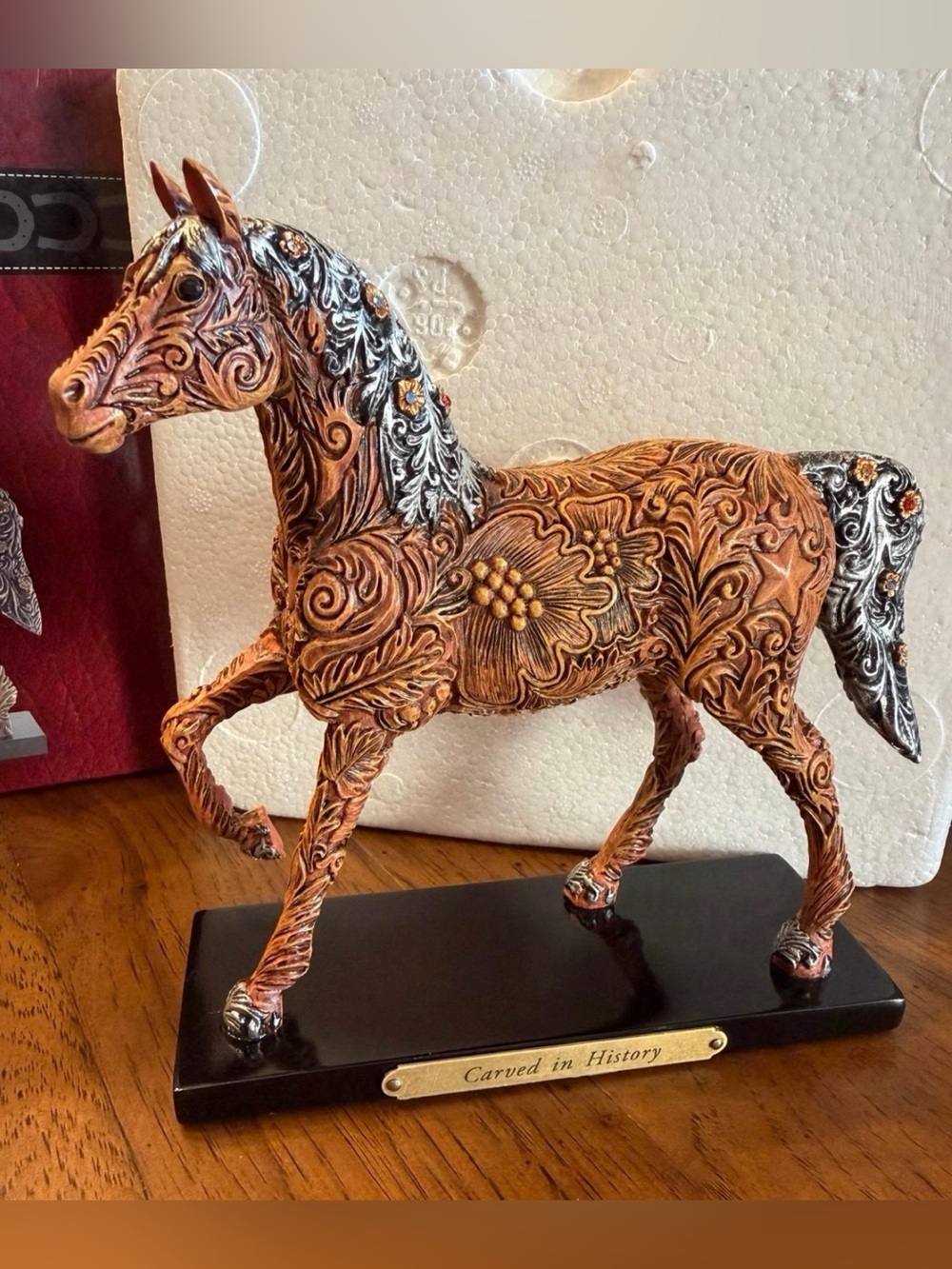 Carved in History (#12296) -Trail of Painted Ponies - Retired- Artist Chad Brady